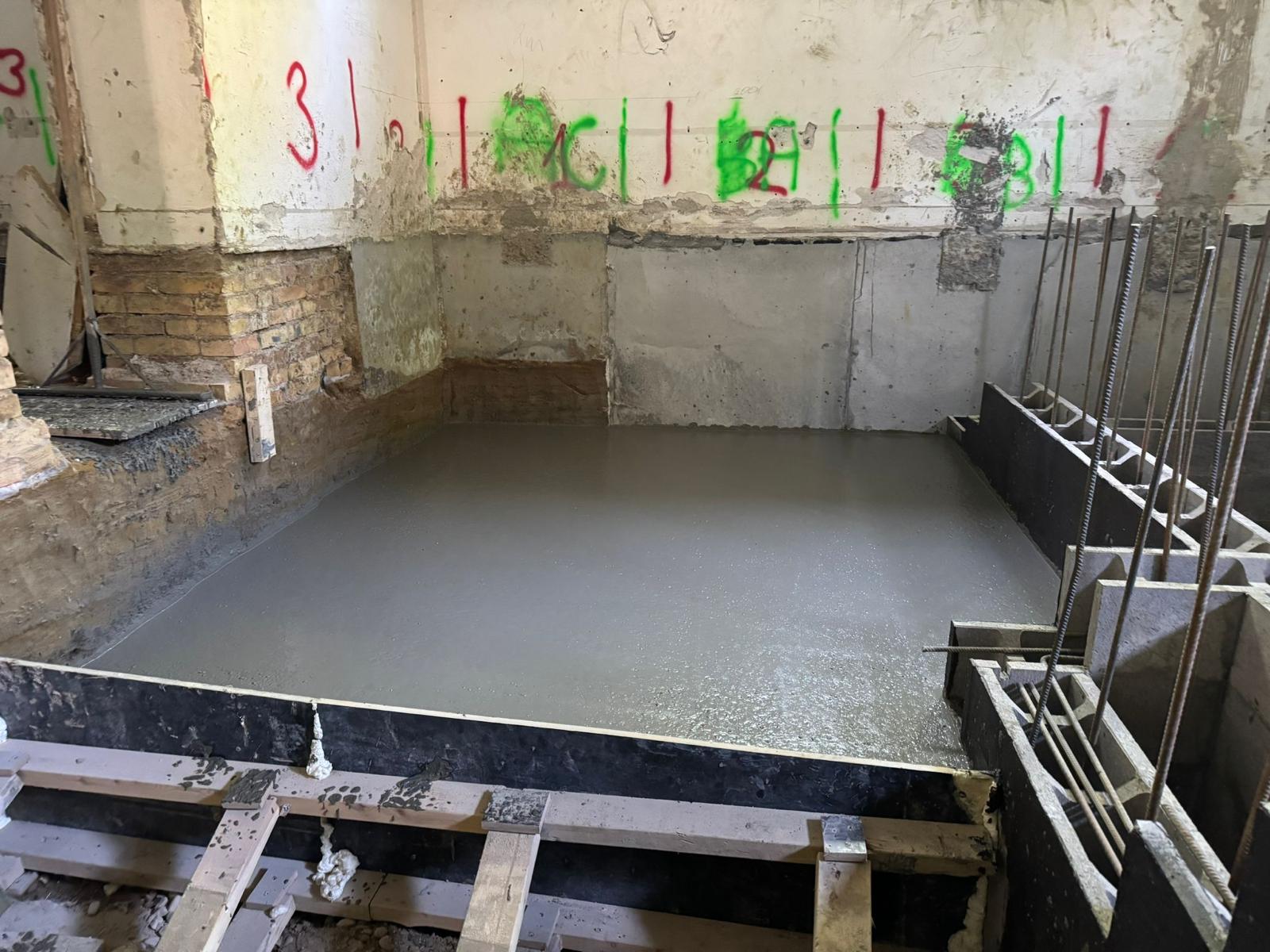 Støbt beton